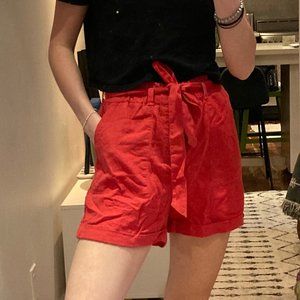 Sanctuary high rise linen bow tie shorts medium